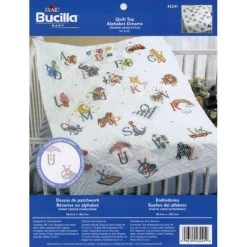 Bucilla Stamped Cross Stitch Baby Quilt Top 34"X43"