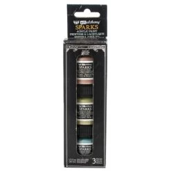 Finnabair Art Alchemy Sparks Acrylic Paint Set 3/Pkg
