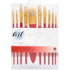 Art Supply Basics Oil Hog Hair Brush Set