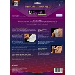 Body Art Transfer Paper 10 Sheets/Pkg -Professional Arts and Crafts Supplies Store 08124b5e20c8e69e622e55e8d9841ae42b