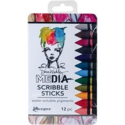 Dina Wakley Media Scribble Sticks 2 12/Pkg