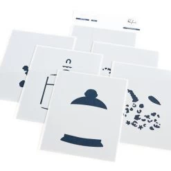 Pinkfresh Studio Stencils 4.25"x5.5" 6/Pkg