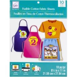 June Tailor Fusible Fabric Ink Jet Cotton Sheets 10/Pkg