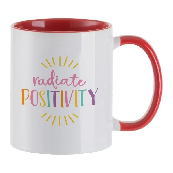 Craft Express Contrast Orange Handle Sublimation Mugs 6/Pkg 4 Craft Express Contrast Orange Handle Sublimation Mugs 6/Pkg - Image 2