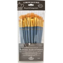 Royal Langnickel Gold Taklon Value Pack Brush Set