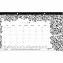 Blueline DoodlePlan Desk Calendar W/Coloring Pages, 17 3/4 X 10 7/8 -Professional Arts and Crafts Supplies Store 15137afedcb8b063c79c4b8a16b17ca256