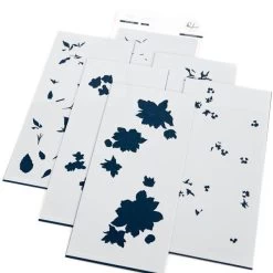 Pinkfresh Studio Stencils 4"X9" 6/Pkg