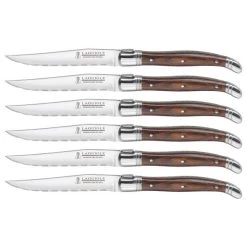 Laguiole Wood Handle Steak Knives Set Of 6