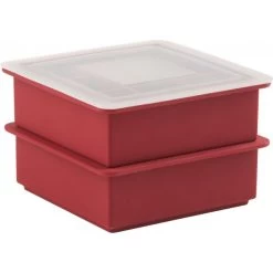 Silicone Ice Cube Trays W/Lid Set Of 2