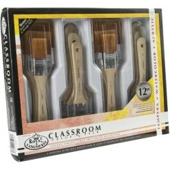 Golden Taklon Large Brush Box Set 12/Pkg -Professional Arts and Crafts Supplies Store 2108b34ccddf7e62b04b8bcf9c42f70ff0