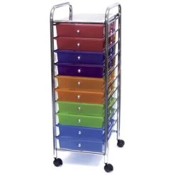 Storage Studios Home Center Rolling Cart W/10 Drawers