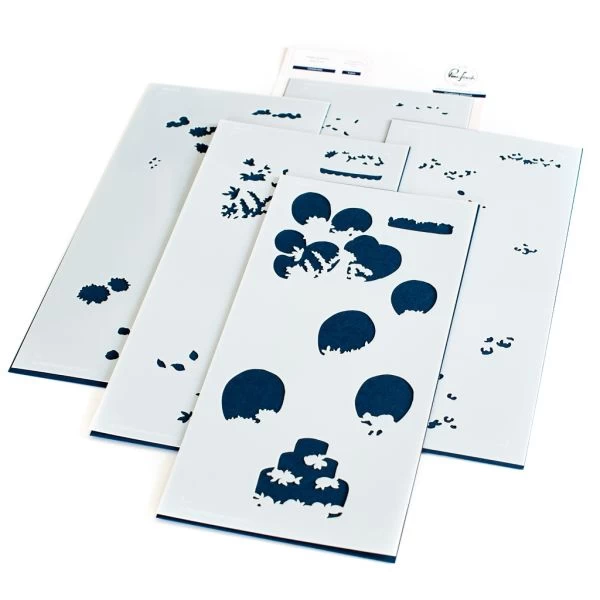 Pinkfresh Studio Stencils 4"X9" 5/Pkg 3 Pinkfresh Studio Stencils 4"X9" 5/Pkg