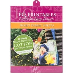 EQ Inkjet Printable Cotton Basic Fabric Sheets 8.5"X11"