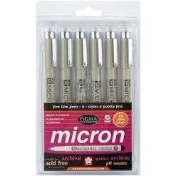 Pigma Micron Pens 05 .45mm 6/Pkg