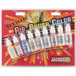 Jacquard Metallic Airbrush Color Pack .5oz 9/Pkg