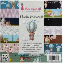 Dress My Craft Single-Sided Paper Pad 12"X12" 24/Pkg