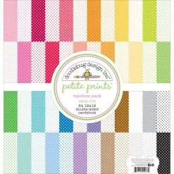 Doodlebug Petite Prints Double-Sided Cardstock 12"X12" 24/Pk