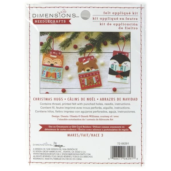 Dimensions Felt Applique Kit 2.75"X4" 3/Pkg 3 Dimensions Felt Applique Kit 2.75"X4" 3/Pkg