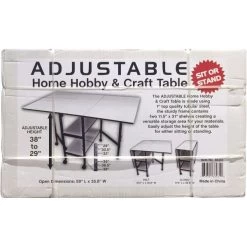 Sullivans Home Hobby Adjustable Height Foldable Table