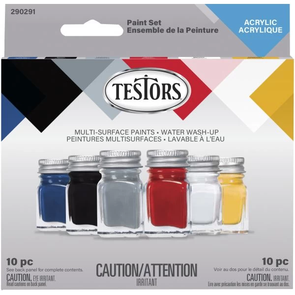 Testors Wooden Derby Car Acrylic Paint Set 6/Pkg 3 Testors Wooden Derby Car Acrylic Paint Set 6/Pkg