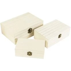 Diy Wood Slat Boxes 3/Pkg -Professional Arts and Crafts Supplies Store 539e2d493f729d6922582b6f7d020c661d