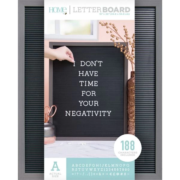 DCWV Framed Letterboard 16"X20" 3 DCWV Framed Letterboard 16"X20"