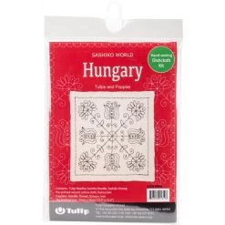 Tulip Sashiko World Hungary Stamped Embroidery Kit