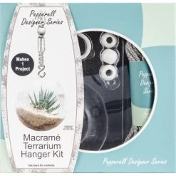 Pepperell Designer Series Macrame Terrarium Hanger Kit