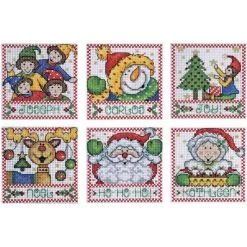 Design Works Counted Cross Stitch Kit 4"X4" Set Of 6