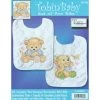 Tobin Stamped Cross Stitch Bib Pair Kit 8"X10" 2/Pkg -Professional Arts and Crafts Supplies Store 5ec9ec324386227fd8aa871ebc9b2dfff0