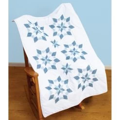 Jack Dempsey Stamped White Lap Quilt Top 40"X60"