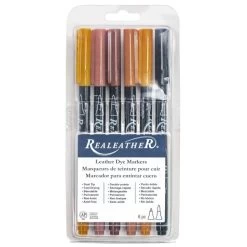 Realeather Crafts Leather Markers 6/Pkg