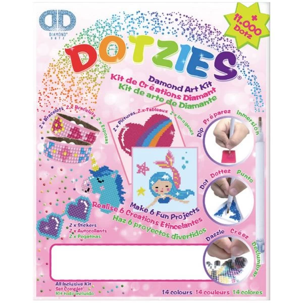 Diamond Dotz DOTZIES Diamond Art Variety Kit 6 Projects 3 Diamond Dotz DOTZIES Diamond Art Variety Kit 6 Projects