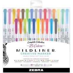 Zebra Mildliner Double Ended Highlighters 25/Pkg