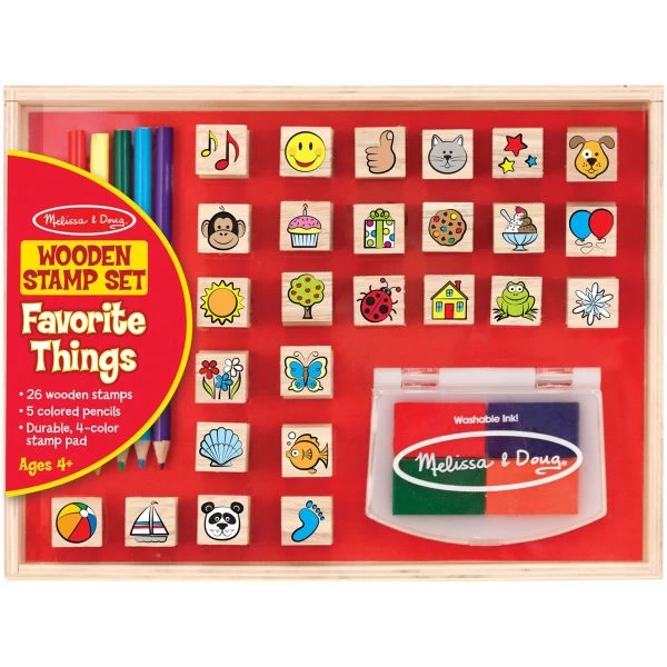 Melissa & Doug Wooden Stamp Set 3 Melissa & Doug Wooden Stamp Set