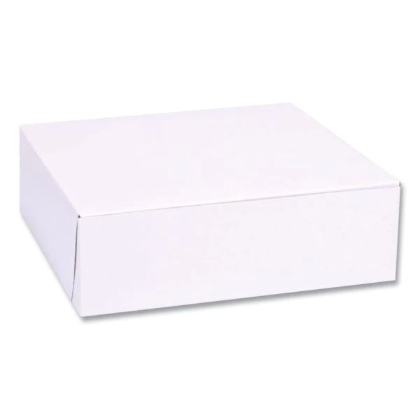 SCT White One-Piece Non-Window Bakery Boxes, Standard, 8 X 2.5 X 8, White, Paper, 250/Bundle 3 SCT White One-Piece Non-Window Bakery Boxes, Standard, 8 X 2.5 X 8, White, Paper, 250/Bundle