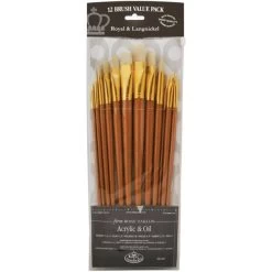 Royal Langnickel Bone Taklon Value Pack Brush Set
