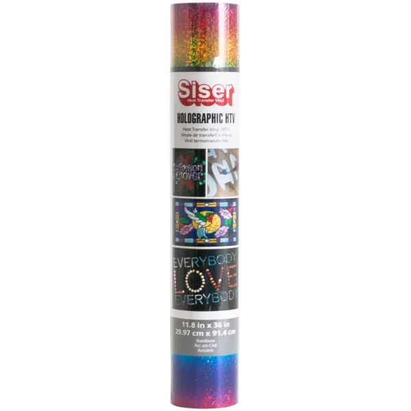 Siser Holographic HTV Vinyl 11.8"X36" Roll 3 Siser Holographic HTV Vinyl 11.8"X36" Roll