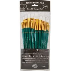 Royal Langnickel White Taklon Value Pack Brush Set