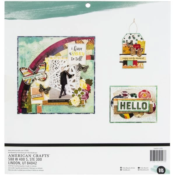 American Crafts Double-Sided Paper Pad 12"X12" 24/Pkg 4 American Crafts Double-Sided Paper Pad 12"X12" 24/Pkg - Image 2