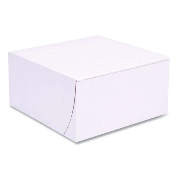 SCT White One-Piece Non-Window Bakery Boxes, Standard, 8 X 8 X 4, White, Paper, 250/Bundle 2 SCT White One-Piece Non-Window Bakery Boxes, Standard, 8 X 8 X 4, White, Paper, 250/Bundle