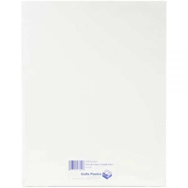 Grafix Inkjet Shrink Film 8.5"X11" 50/Pkg 3 Grafix Inkjet Shrink Film 8.5"X11" 50/Pkg