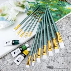 Royal Langnickel White Taklon Flat Value Pack Brush Set -Professional Arts and Crafts Supplies Store 86b2332e2c490cc3e02b6aaee40bf0d314