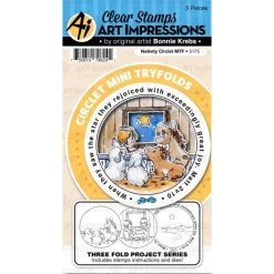Art Impressions Circlet Mini Tryfolds Stamp & Die Set
