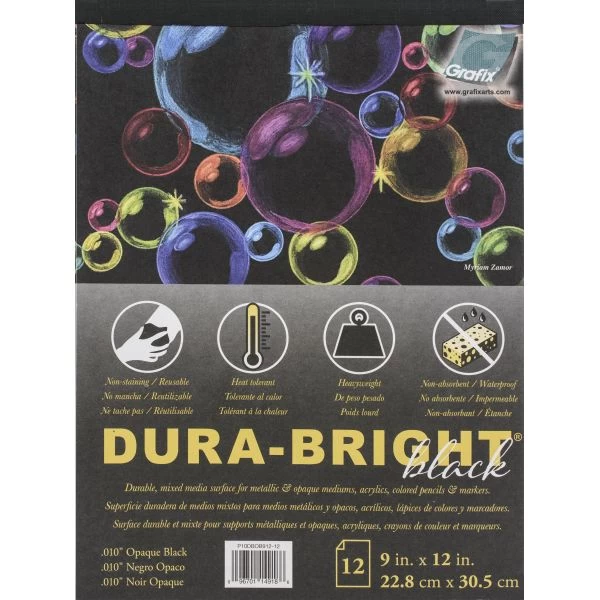 Dura-Bright Opaque Black Pad .010" Pad 9"X12" 3 Dura-Bright Opaque Black Pad .010" Pad 9"X12"