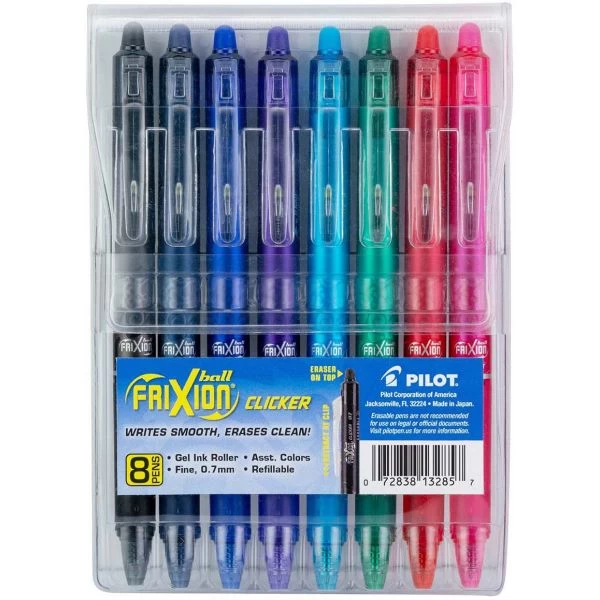 Pilot FriXion Ball Clicker Erasable Fine Point Pens 8/Pkg 3 Pilot FriXion Ball Clicker Erasable Fine Point Pens 8/Pkg
