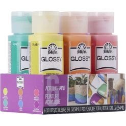 Folkart Glossy Acrylic Paint Set 6/Pkg
