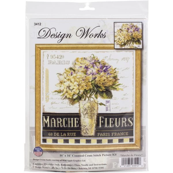 Design Works Counted Cross Stitch Kit 16"X16" 3 Design Works Counted Cross Stitch Kit 16"X16"