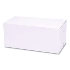 SCT White One-Piece Non-Window Bakery Boxes, Standard, 9 X 5 X 4, White, Paper, 250/Bundle