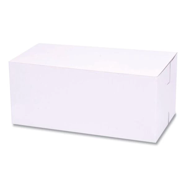 SCT White One-Piece Non-Window Bakery Boxes, Standard, 9 X 5 X 4, White, Paper, 250/Bundle 3 SCT White One-Piece Non-Window Bakery Boxes, Standard, 9 X 5 X 4, White, Paper, 250/Bundle